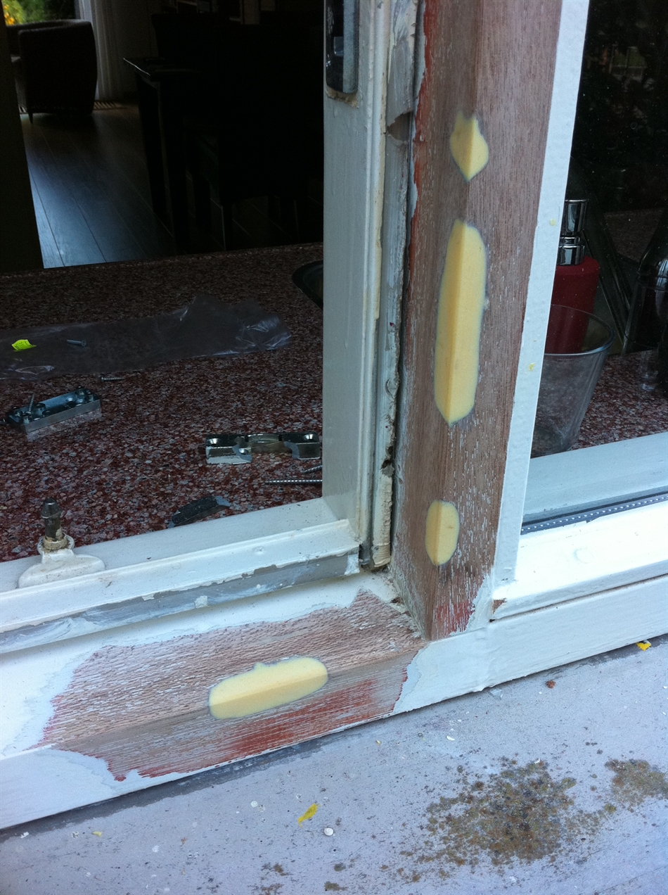 Hersteld door middel van een epoxy reparatie