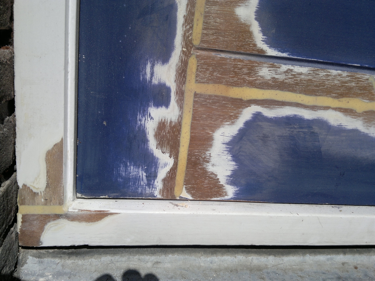 Na reparatie geschuurd