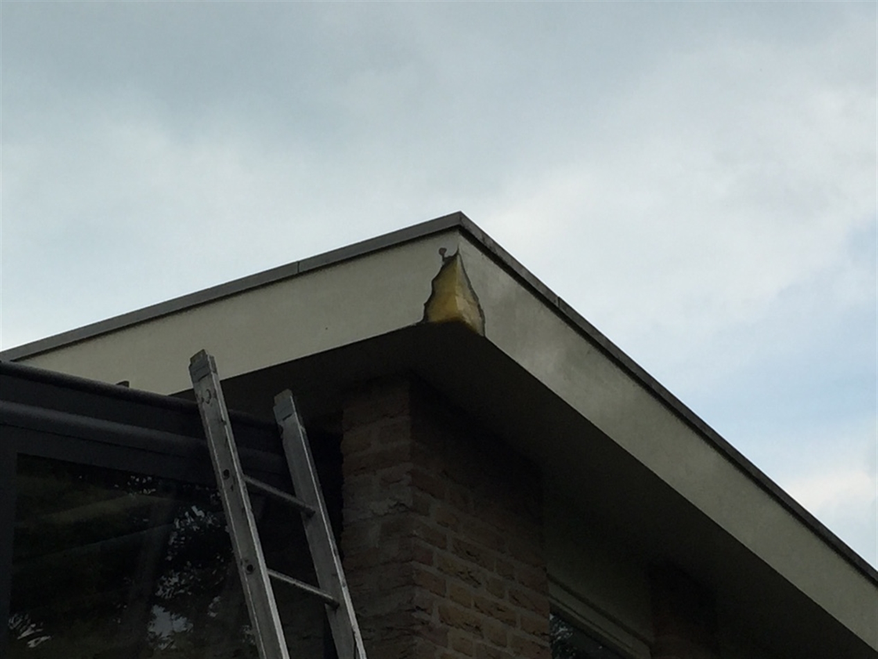 uitwendige hoeken gevuld met Dry Flex 4